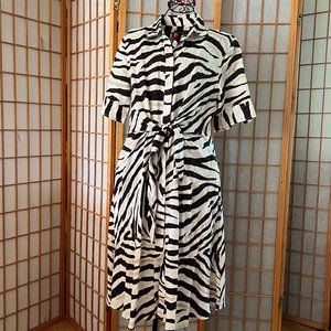 Ralph Lauren Linen Shirtdress in Animal Print